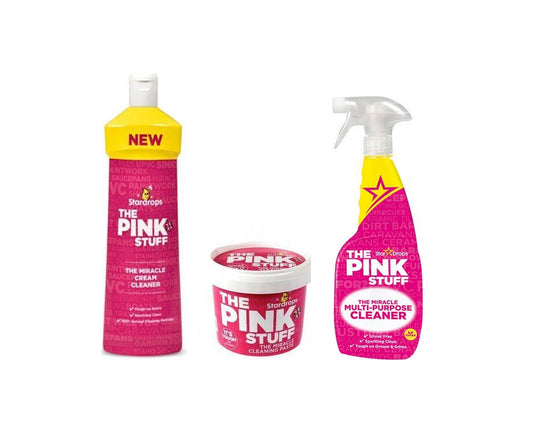 Stardrops The Pink Stuff Bundel - Cream Cleaner 500 ml + Schoonmaakpasta 500 grammi + Multi Reinigingsspray 750ml